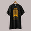 Black tshirt with yellow freetown design