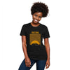 Black tshirt with yellow freetown design