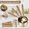 Luxurious Gold & Wood Accent Measuring Set - The Africana Modern Kitchen Essential