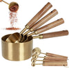 Luxurious Gold & Wood Accent Measuring Set - The Africana Modern Kitchen Essential